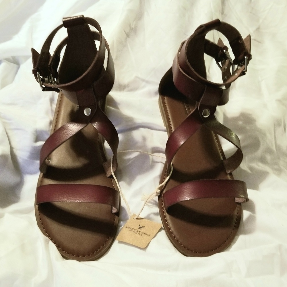 American Eagle ankle strap open toe sandals